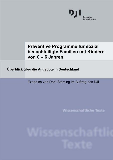 Präventive Programme für sozial benachteiligte Familien mit  Kindern