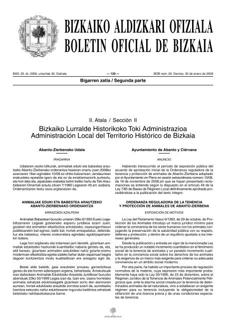 Bizkaiko Aldizkari Ofiziala Boletin Oficial De Bizkaia