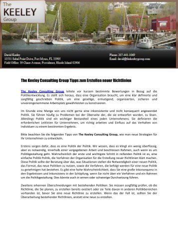 The Keeley Consulting Group Tipps zum Erstellen neuer Richtlinien.pdf