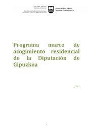 Programa marco de acogimiento residencial de la DiputaciÃ³n de ...