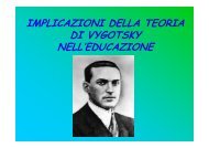 IMPLICAZIONI DELLA TEORIA DI VYGOTSKY NELL’EDUCAZIONE