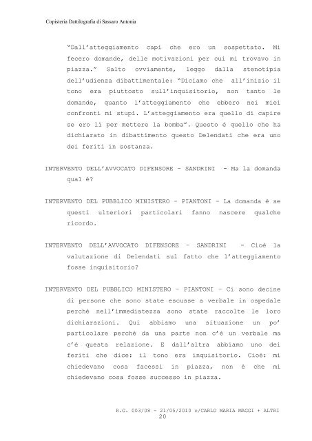TRIBUNALE DI BRESCIA CORTE D'ASSISE Dr. Enrico FISCHETTI ...