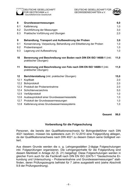 Merkblatt Fortbildung und Qualifikationsnachweis Fachkraft ... - DGGT