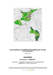 PLAN GENERAL DE ORDENACIÓN URBANA DE TOLOSA