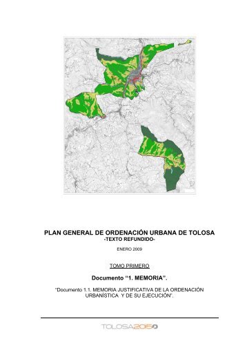 PLAN GENERAL DE ORDENACIÓN URBANA DE TOLOSA