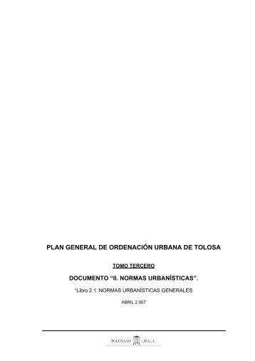 iii-normas urbanÃ­sticas genenrales - Tolosako Udala