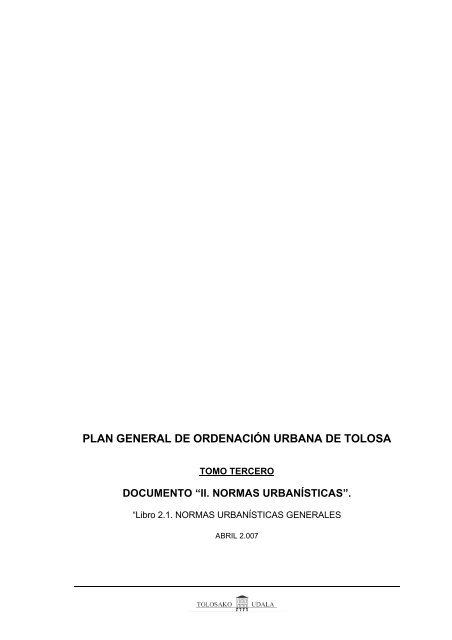 iii-normas urbanÃ­sticas genenrales - Tolosako Udala