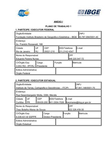 ANEXO I - Instituto de Terras Cartografia e GeociÃªncias