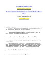SCI 256 Week 5 Final Exam Guide/Uoptutorial