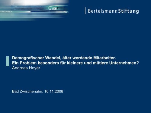 Demografischer Wandel - Deutsche Gesetzliche Unfallversicherung