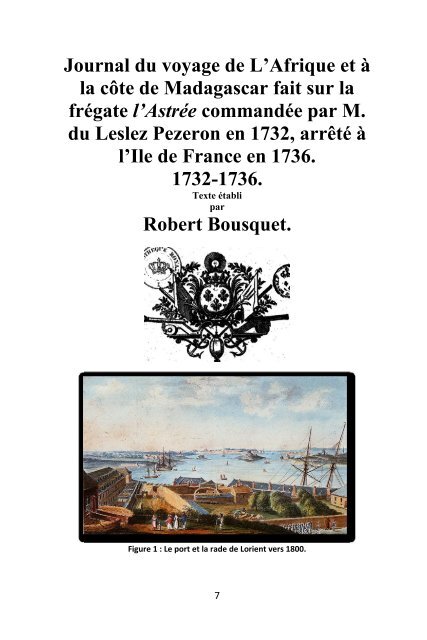 journal de l'Astrée. 1732-1736. Journal. - Robert Bousquet : Les ...