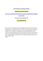 SEC 470 Week 1 US Patriot Act Paper/Uoptutorial