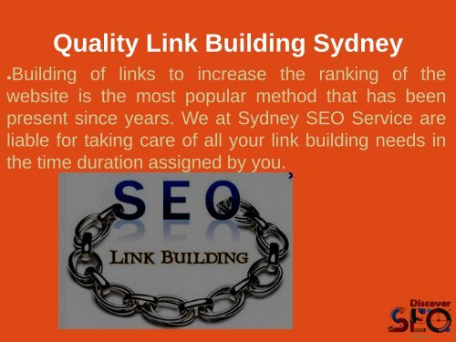 Quality Link Building Services Sydney | Copywriting Services Sydney