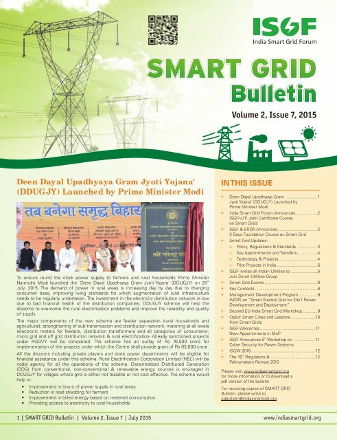 ISGF Smart Grid Bulletin - Vol 2 Issue 7 (July 2015)
