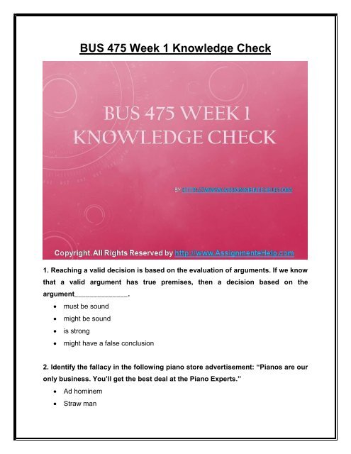 BUS 475 Week 1 Knowledge Check UOP Material.pdf