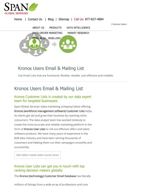 Buy Targeted Kronos End User List from Span Global Services