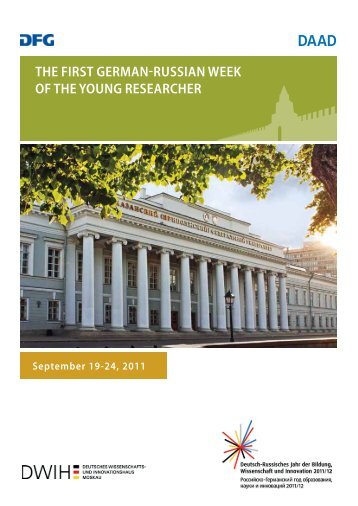 The FirsT German-russian Week oF The YounG researcher - DFG