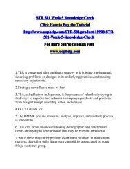 STR 581 Week 5 Knowledge Check/Course tutorial/uophelp