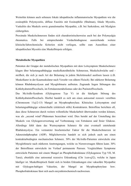 Differenzialdiagnose bei Myalgien - Deutsche Gesellschaft für ...