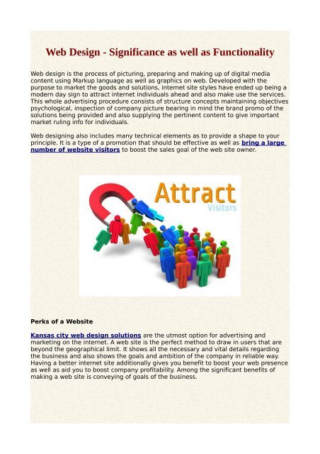 Web Design - Significance as well as Functionality.pdf