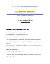 VCT 420 Week 4 Individual Flash® Movie Scene Three/Course tutorial/uophelp