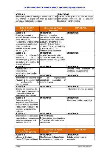 Propuesta de política pesquera: Perú