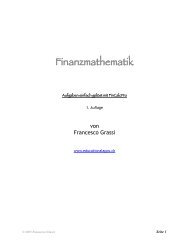 Finanzmathematik, Aufgaben und Lösungen