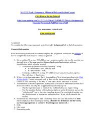 MAT 221 Week 4 Assignment 4 Financial Polynomials (Ash Course)/ UOPHELP