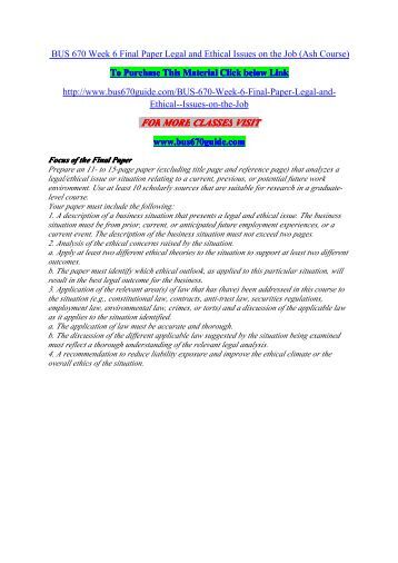 week 6 current ethical issues paper Select a fictional organization from the virtual organization using the link located on the student website use this fictional organization to create a hypothetical ethics program for your cumulative project due in week nine. week 6 current ethical issues paper Select a fictional organization from the virtual organization using the link located on the student website use this fictional organization to create a hypothetical ethics program for your cumulative project due in week nine.