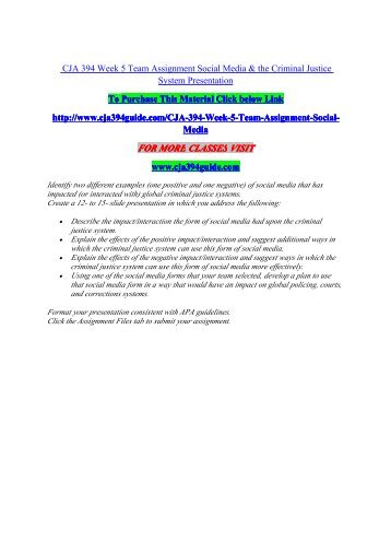 cja 394 week 3 individual assignment Cja 394 entire coursefor more course tutorials visit wwwcja394com cja 394 week 1 discussion question 1 cja 394 week 1 discussion question 2 cja 394 week 1 individual assignment criminal justice overview paper. cja 394 week 3 individual assignment Cja 394 entire coursefor more course tutorials visit wwwcja394com cja 394 week 1 discussion question 1 cja 394 week 1 discussion question 2 cja 394 week 1 individual assignment criminal justice overview paper.