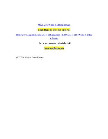 Mgt 350 week 1 critical thinking application paper