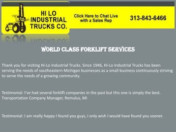 Forklift rentals Allen Park