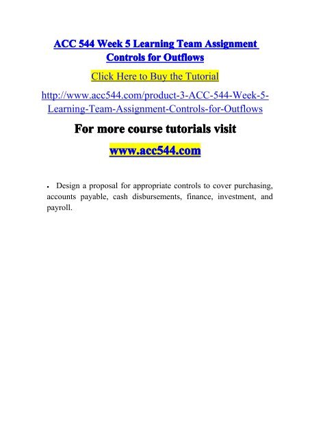ACC 544 Week 5 Learning Team Assignment Controls for Outflows.pdf