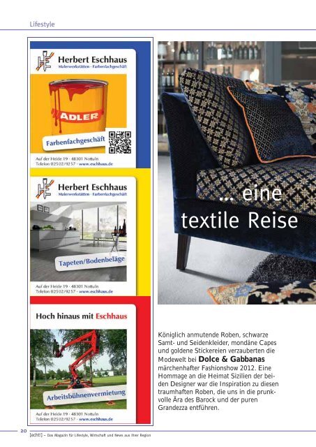 [echt!] - Ausgabe 3/2015 - Das Magazin für den Kreis Coesfeld