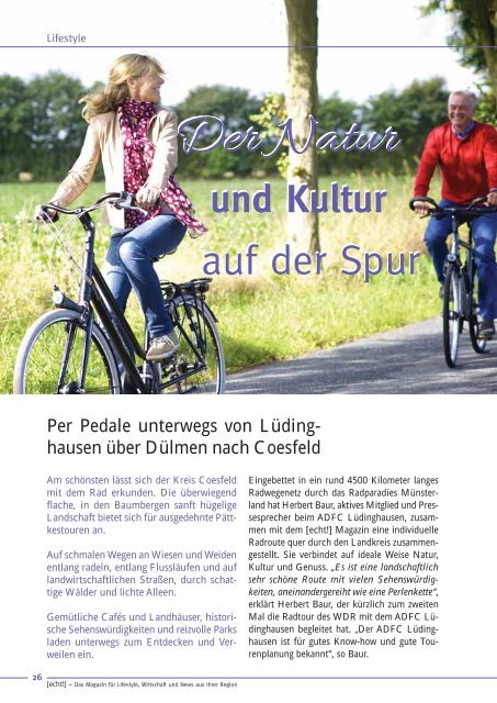 [echt!] - Ausgabe 3/2015 - Das Magazin für den Kreis Coesfeld