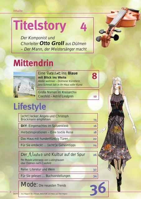 [echt!] - Ausgabe 3/2015 - Das Magazin für den Kreis Coesfeld