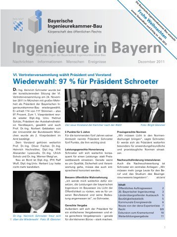 Ingenieure in Bayern 12/2011 - Bayerische Ingenieurekammer-Bau