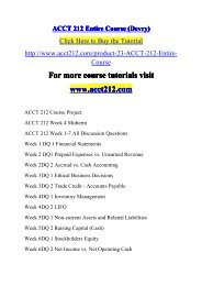 ACCT 212 Entire Course (Devry) / acct212dotcom
