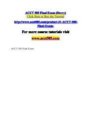 ACCT 505 Final Exam / acct505dotcom