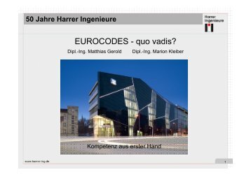 EUROCODES - quo vadis? - Harrer Ingenieure