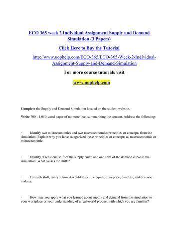 Worksheet Demand Curve Worksheet eco 365 week 1 individual assignment supply and demand curve 2 simulation 3 papers pdf