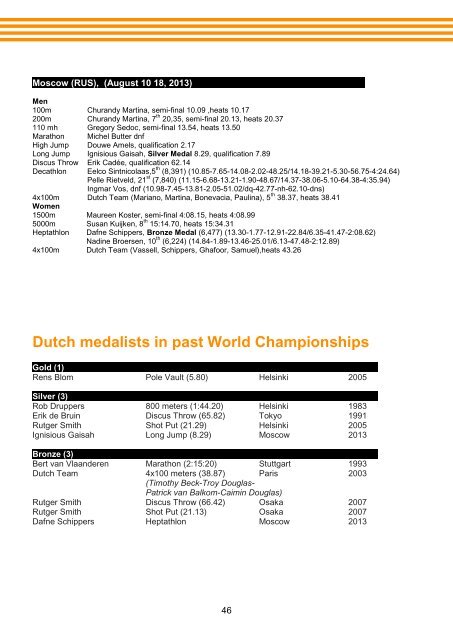 Dutch Athletics Team