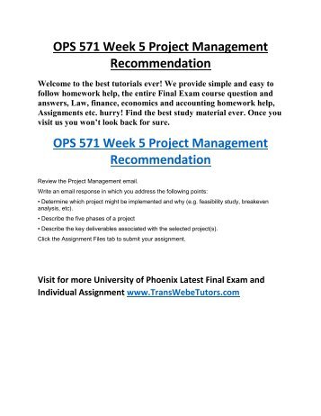 ops 571 week 5 project management Rated 3/5 based on 42 review ops 571 week 6 team assignment process an implementation plan, including a gantt chart of the the project implementation plan of project management including what a a timeline for the implementation. ops 571 week 5 project management Rated 3/5 based on 42 review ops 571 week 6 team assignment process an implementation plan, including a gantt chart of the the project implementation plan of project management including what a a timeline for the implementation.