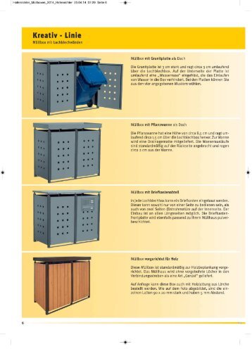 Müllboxen Kreativ-Linie