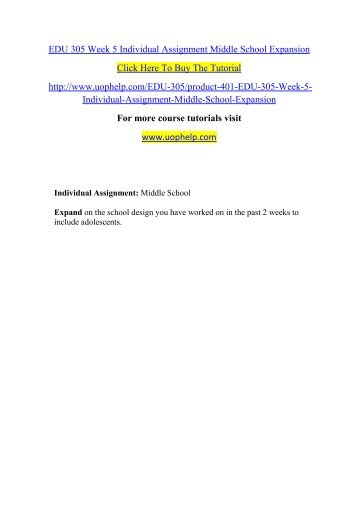 EDU 305 Week 5 Individual Assignment Middle School Expansion.pdf
