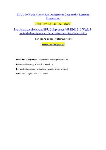 EDU 310 Week 3 Individual Assignment Cooperative Learning Presentation.pdf