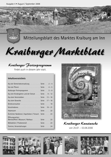 Ausgabe 4 - August / September - Markt Kraiburg am Inn