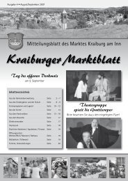 Ausgabe 4 - August / September - Markt Kraiburg am Inn