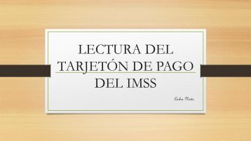 TARJETÓN DE PAGO DEL IMSS