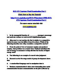 BUS 475 Capstone Final Examination Part 1/uophelp